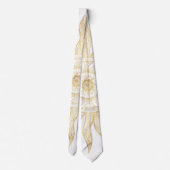 Cravate Elégant Gold Sun Mandala Design (Dos)