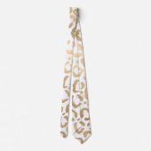 Cravate Elegant Gold White Leopard Cheetah Animal Print (Dos)