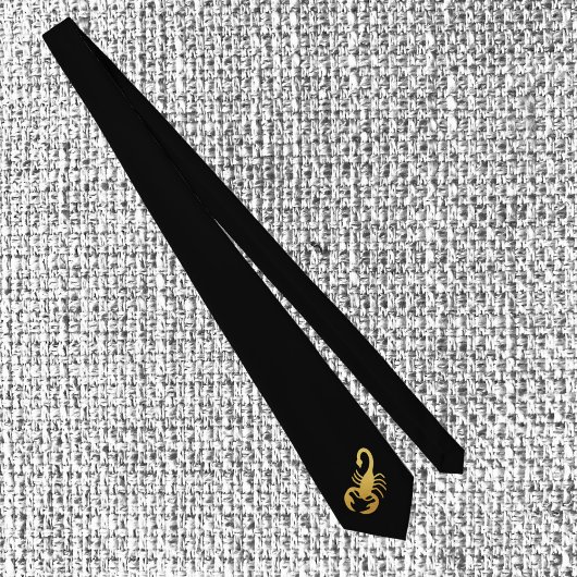 Cravate Elégant Golden - Black Scorpio Zodiac