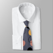 Cravate Elégant gris abstrait noir motif hommes (Attaché)