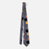 Cravate Elégant gris abstrait noir motif hommes (Dos)
