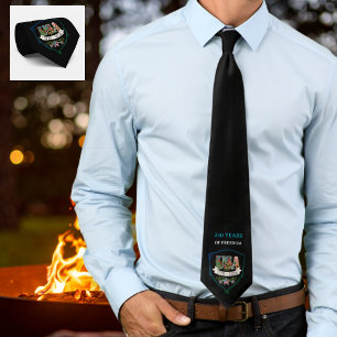 Cravate Élegant Invité Patriote Noir US 250 Ans de Liberté