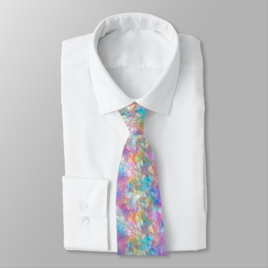 Cravate Élégant Iridescente Motif en verre de qualité : Lu (Attaché)