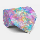 Cravate Élégant Iridescente Motif en verre de qualité : Lu (Roulé)