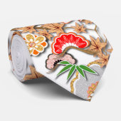 Cravate Élégant Kimono d'automne japonais (Roulé)