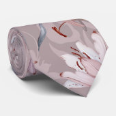 Cravate Elegant Lilac Lily Floral Wedding Tie (Roulé)