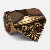 Cravate Élégant luxueux emblème du coeur. (Roulé)