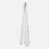 Cravate Élégant Mariage à rayures blanc et or (Dos)