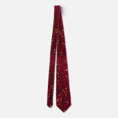 Cravate Elégant Maroon Red Gold Star cadeau (Dos)