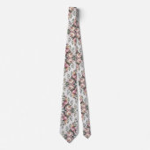 Cravate Elegant Mauve Rose Vintage Floral  (Devant)