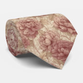Cravate Elegant Men Gifts Peonies (Roulé)