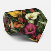Cravate Elegant Mens Accessories Calla Lilies Flower (Roulé)