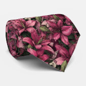 Cravate Elegant Menswear Ties Lilies Floral (Roulé)