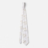 Cravate Elegant Merry & Bright Gold Script Tie (Dos)