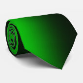Cravate Élégant minimaliste moderne vert noir (Roulé)