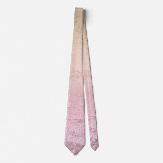 Cravate Elégant moderne chic rose or parties scintillant m (Devant)