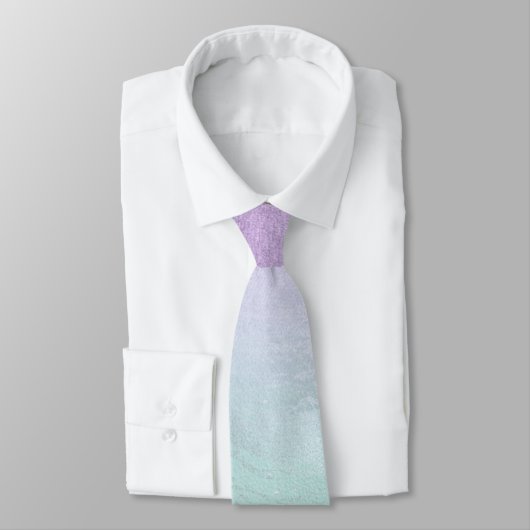 Cravate Elégant moderne ombre violet & menthe parties scin (Attaché)