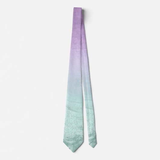 Cravate Elégant moderne ombre violet & menthe parties scin (Devant)