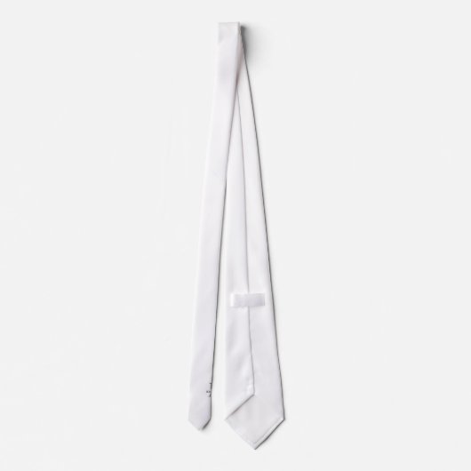 Cravate Élegant Monogram | Blanc noir (Dos)