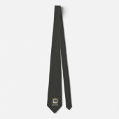 Cravate Elegant Monogram  Name  (Devant)