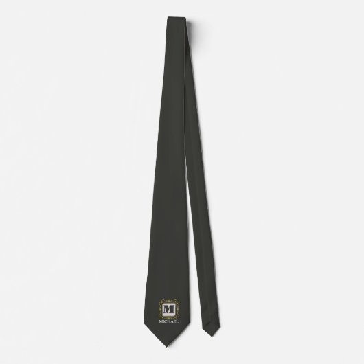 Cravate Elegant Monogram  Name  (Devant)