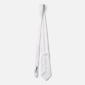 Cravate Élégant Monogramme Nom initial Personnalisé Blanc (Dos)