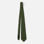 Cravate Élégant Monogramme vert et noir arabesque (Dos)