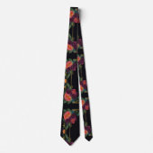 Cravate Élégant moody rose poachy boho floral (Devant)