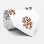 Cravate Élégant Motif à quatre feuilles (Roulé)