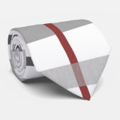 Cravate Elégant Motif à rayures grises et bordeaux (Roulé)