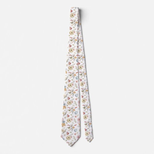 Cravate Elégant Motif d'aquarelle d'automne (Devant)