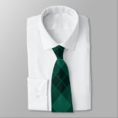 Cravate Élégant Motif de Buffle Vert Plaid (Attaché)