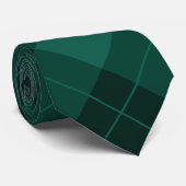 Cravate Élégant Motif de Buffle Vert Plaid (Roulé)