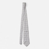 Cravate Élégant Motif de Noël blanc sur Silver Grey (Dos)