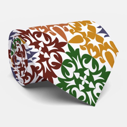 Cravate élégant motif ethnique (Roulé)