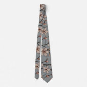 Cravate Élégant Motif Fleur rose Douce Fleur Fleur de Ceri (Dos)