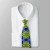 Cravate Élégant Motif Fleurs Abstraites (Attaché)