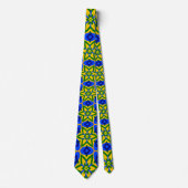 Cravate Élégant Motif Fleurs Abstraites (Devant)