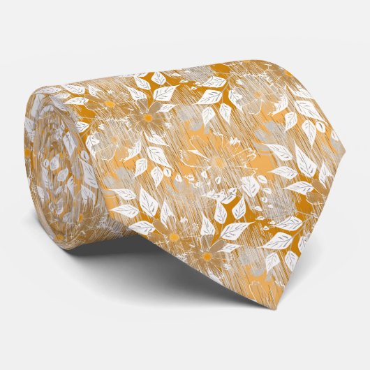 Cravate Elégant motif floral. (Roulé)