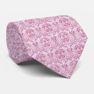 Cravate Élégant motif floral rose
