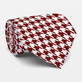 Cravate Elégant Motif Houndstooth [blanc et couleur person (Roulé)