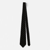 Cravate Élégant Motif moderne Noir Honeycomb  (Devant)