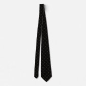 Cravate Élégant Motif moderne Noir Honeycomb  (Dos)