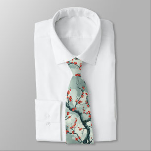 Cravate Élégant Motif sans couture en fleur de cerisier (7