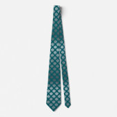 Cravate élégant motif turquoise en argent (Devant)