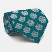Cravate élégant motif turquoise en argent (Roulé)