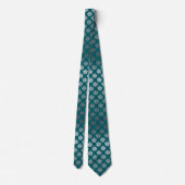 Cravate élégant motif turquoise en argent (Dos)