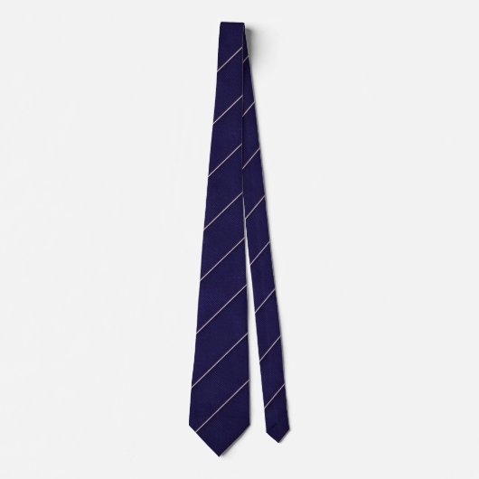 Cravate Elegant Navy Blue Diagonal Striped (Devant)