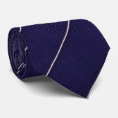 Cravate Elegant Navy Blue Diagonal Striped (Roulé)