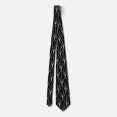 Cravate élégant noir blanc art déco motif (Dos)